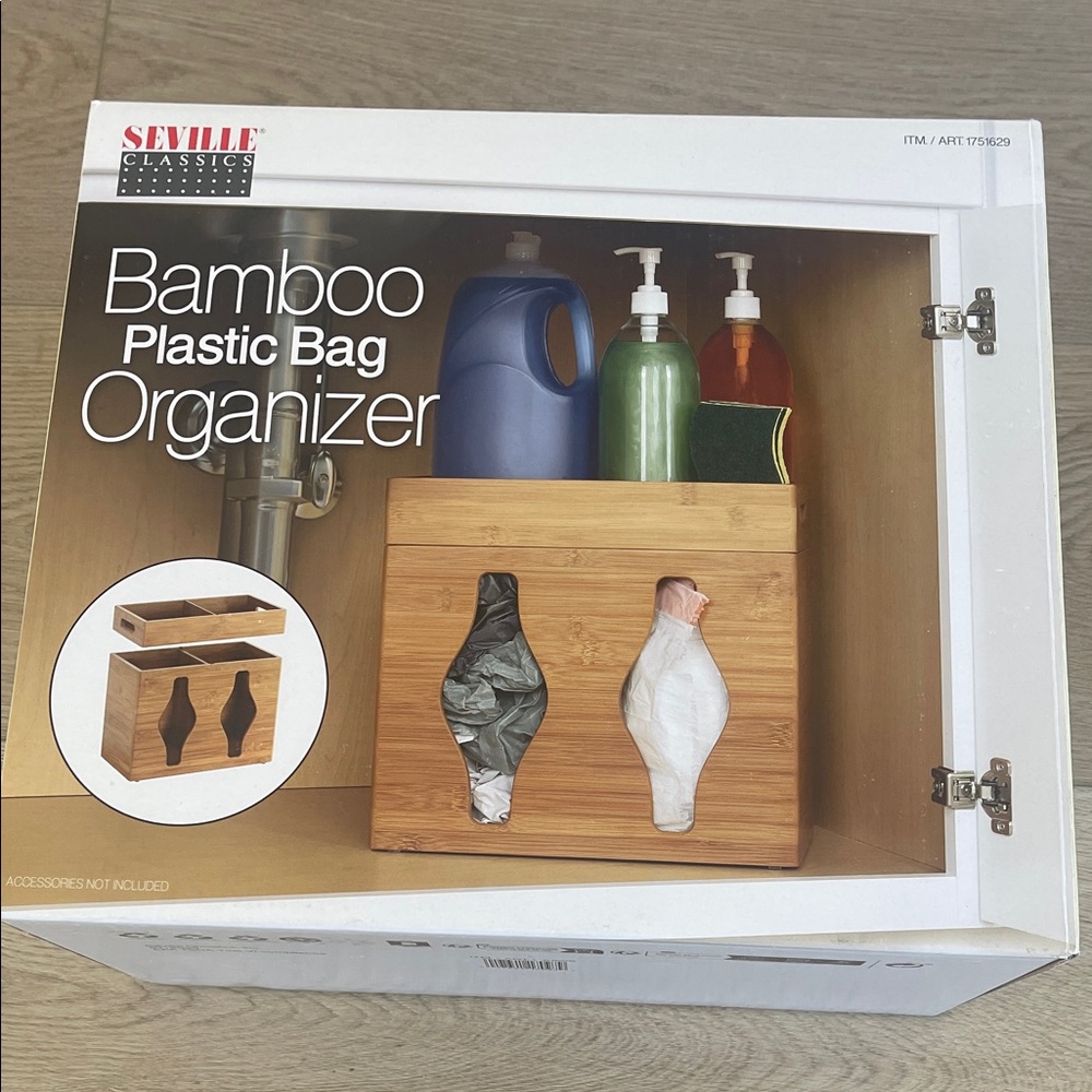 ❤️NEW!!!❤️ Bamboo Plastic Bag Organizer - Natural Bamboo